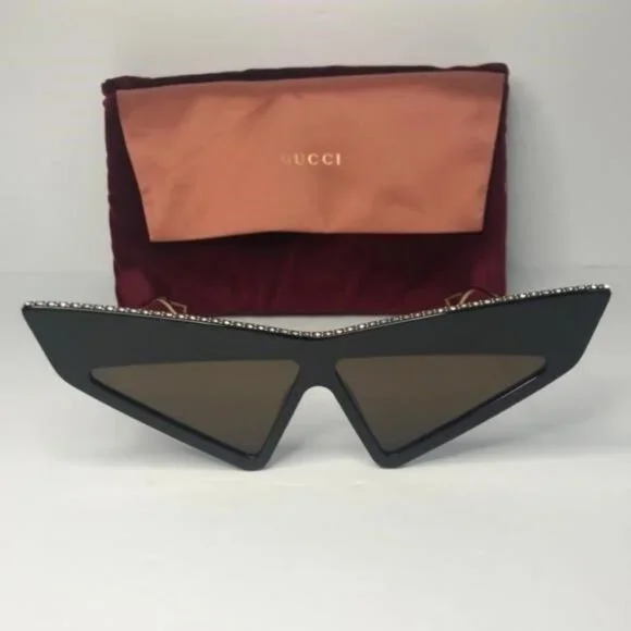 New ? Original Gucci Brown Geometric Ladies Sunglasses 